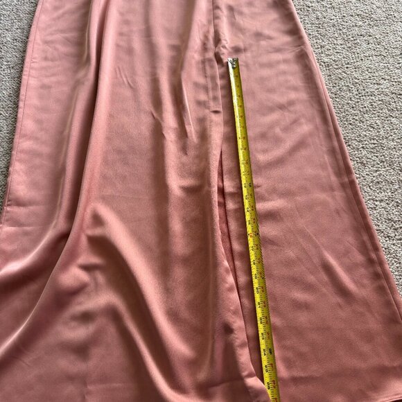 BHLDN Blush Pink Gown | Size 16W | Deep V-Neck + High Slit ๐ - Picture 5 of 11